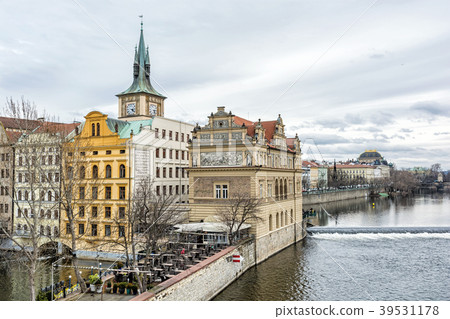 Old historical town Prague with Vltava river 39531178