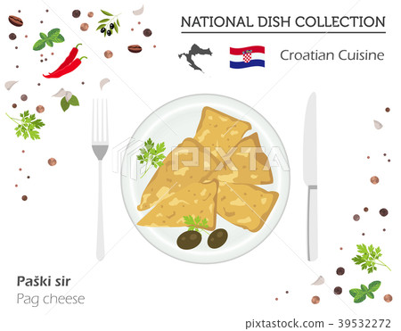Croatian Cuisine. Europe national dish collection 39532272