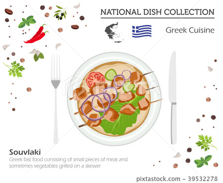 Greek Cuisine. European national dish collection 39532278