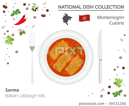Montenegrin Cuisine. European dish collection 39532288