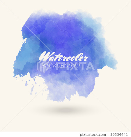 Blue watercolor hand drawn isolated vector - Stock Illustration ...