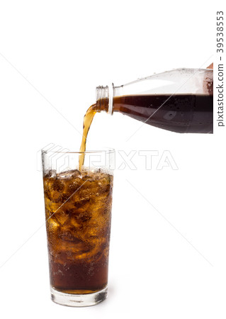 Cola in glass isolated on white background Cola in glass isolated on white background 39538553