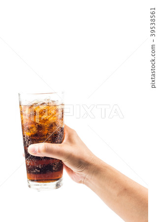 Cola in glass isolated on white background Cola in glass isolated on white background 39538561