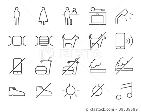 Hostel facilities icon set 1 Hostel facilities icon set 1 39539589