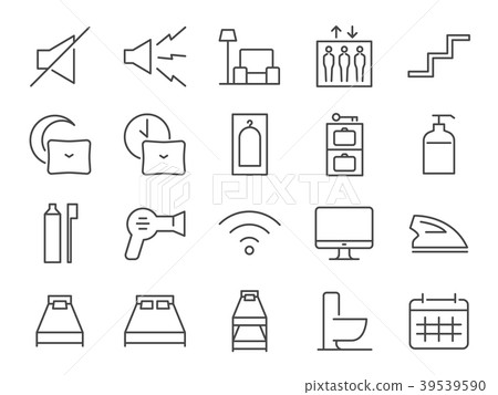 Hostel facilities icon set 2 Hostel facilities icon set 2 39539590