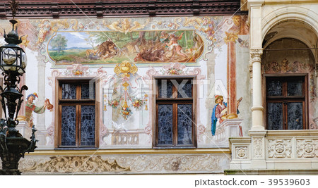 Windows of Peles Castle in Sinaia, Romania Windows of Peles Castle in Sinaia, Romania 39539603