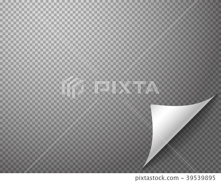 Bending paper corner element on transparent Bending paper corner element on transparent 39539895