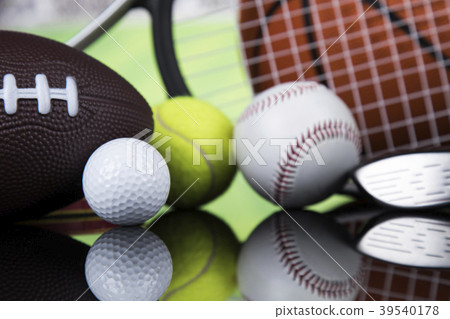 Sports balls with equipment Sports balls with equipment 39540178