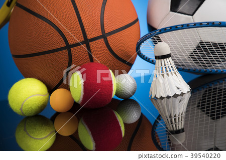 Group of sports equipment Group of sports equipment 39540220