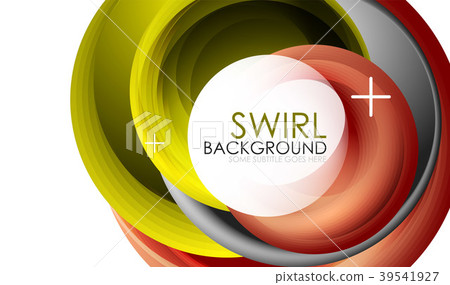 Spiral swirl flowing lines 3d vector abstract 39541927