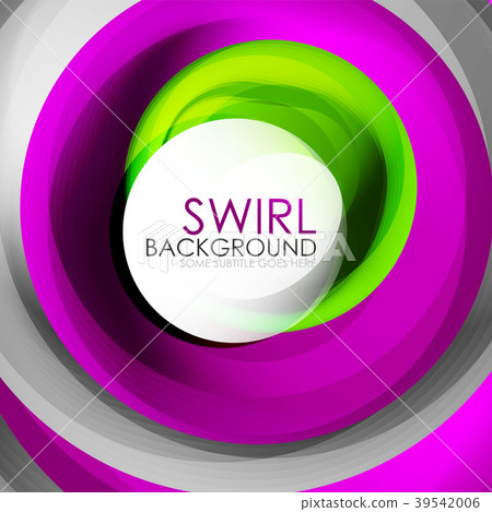 Spiral swirl flowing lines 3d vector abstract 39542006
