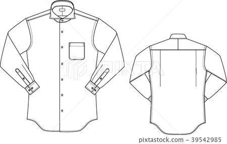 Shirt: wide color (line drawing) 39542985