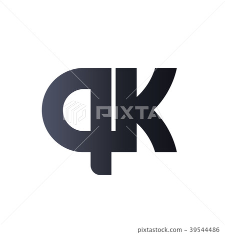 QK Q K Black Initial Letter Logo design. - Stock Illustration [39544486 ...