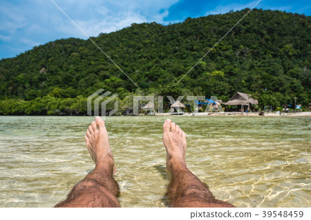 Man, legs, island 39548459