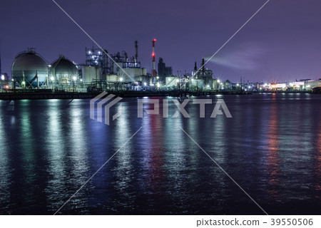 Factory night view 39550506