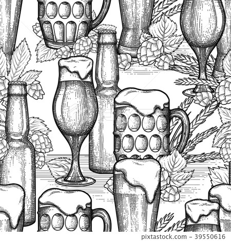 Graphic beer pattern Graphic beer pattern 39550616