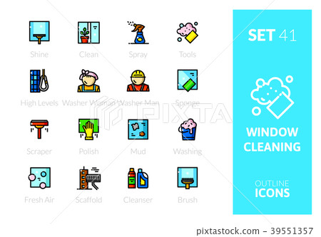 Outline color icons set 39551357
