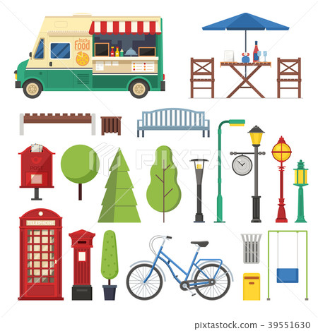City Park Map Elements for Infographic City Park Map Elements for Infographic 39551630