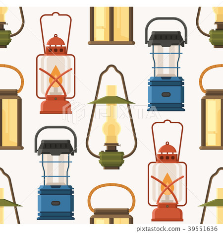 Retro Lantern or Gas Lamp Pattern 39551636