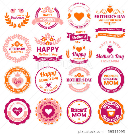 Mother Day Vector label for banner Mother Day Vector label for banner 39555095