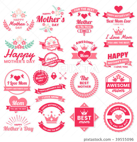 Mother Day Vector label for banner Mother Day Vector label for banner 39555096