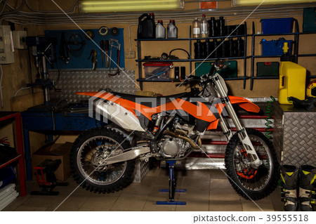 Motorcycle in garage 39555518