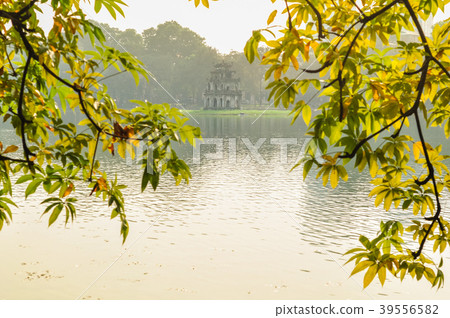 Turtle tower in Hoan Kiem Lake, Ha Noi, VietNam 39556582