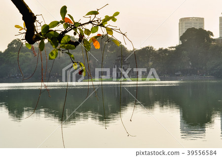 Turtle tower in Hoan Kiem Lake, Ha Noi, VietNam Turtle tower in Hoan Kiem Lake, Ha Noi, VietNam 39556584