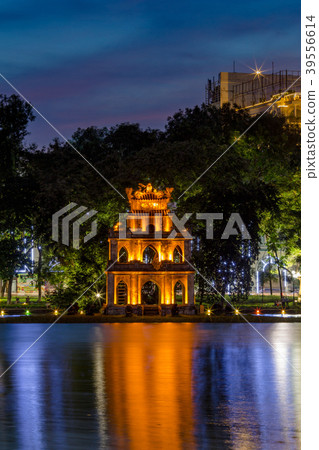 Turtle tower in Hoan Kiem Lake, Ha Noi, VietNam 39556614
