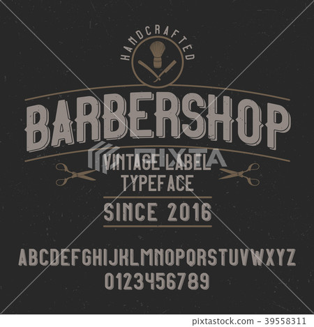 Vintage label typeface 39558311