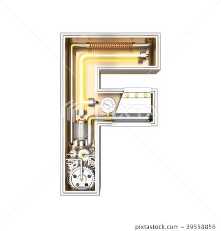 Mechanic alphabet ,letter F Mechanic alphabet ,letter F 39558856