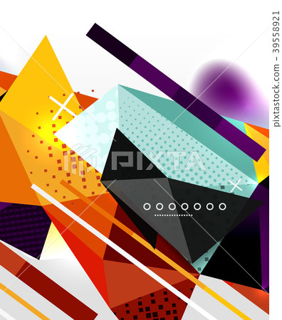Abstract geometric background, polygonal triangle 39558921