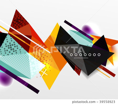 Abstract geometric background, polygonal triangle Abstract geometric background, polygonal triangle 39558923