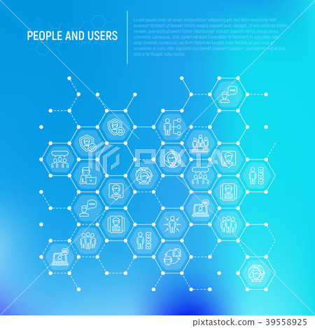 People and users concept in honeycombs 39558925