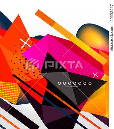 Abstract geometric background, polygonal triangle Abstract geometric background, polygonal triangle 39558927