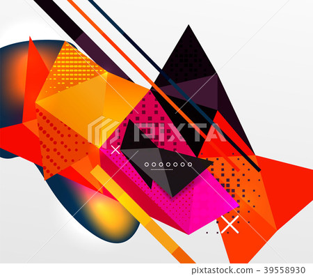 Abstract geometric background, polygonal triangle Abstract geometric background, polygonal triangle 39558930