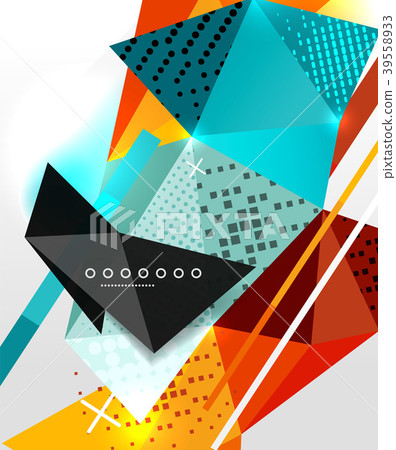 Abstract geometric background, polygonal triangle Abstract geometric background, polygonal triangle 39558933
