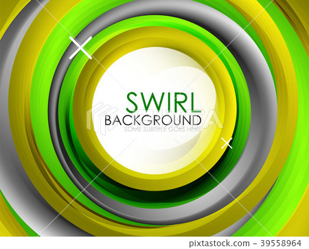 Spiral swirl flowing lines 3d vector abstract Spiral swirl flowing lines 3d vector abstract 39558964