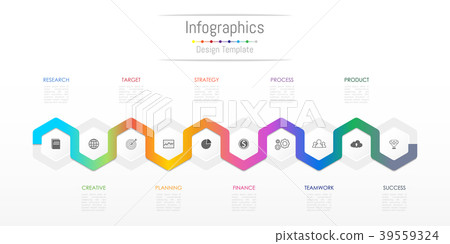 Infographic design elements with 10 options. - Stock Illustration ...