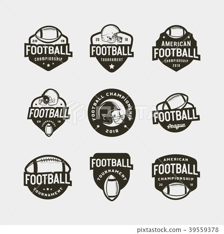 set of american football logos. sport emblems set of american football logos. sport emblems 39559378