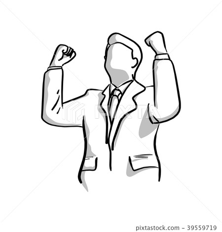 businessman with hand sign of success vector businessman with hand sign of success vector 39559719