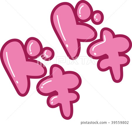 心形卡通風格手繪材料（字母，語音，圖標） 39559802