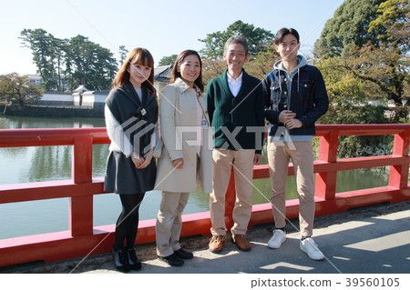 Good friend family Odawara Castle travel commemorative photo 39560105