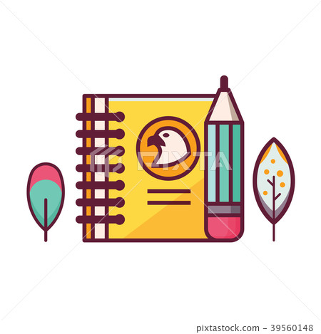 Birding Journal Pad and Feathers 39560148