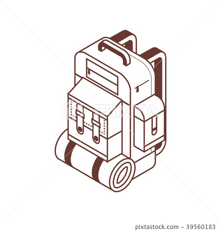 Tourist Backpack Icon 39560183