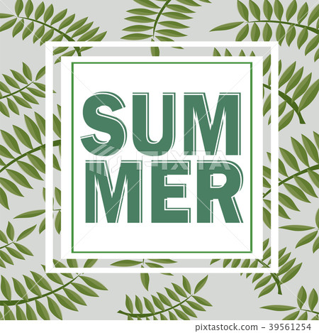 Green summer tropical background with exotic palm 39561254