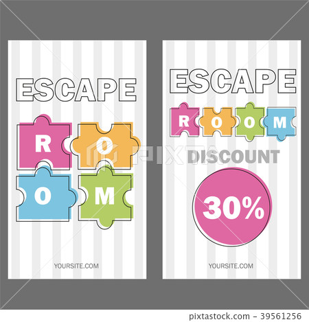 Escape room. Vector illustration poster, banner on Escape room. Vector illustration poster, banner on 39561256