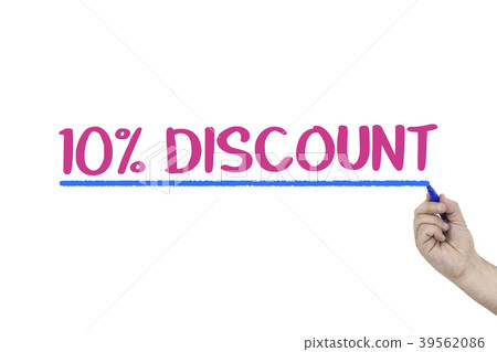 Ten percent, 10 discount concept Ten percent, 10 discount concept 39562086