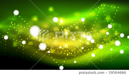 Shiny stars, neon glowing digital connected light 39564666