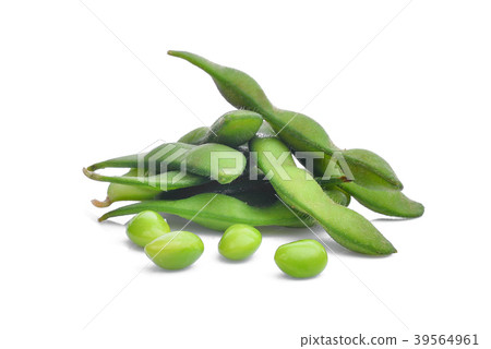 edamame green beans or soybeans isolated on white  39564961